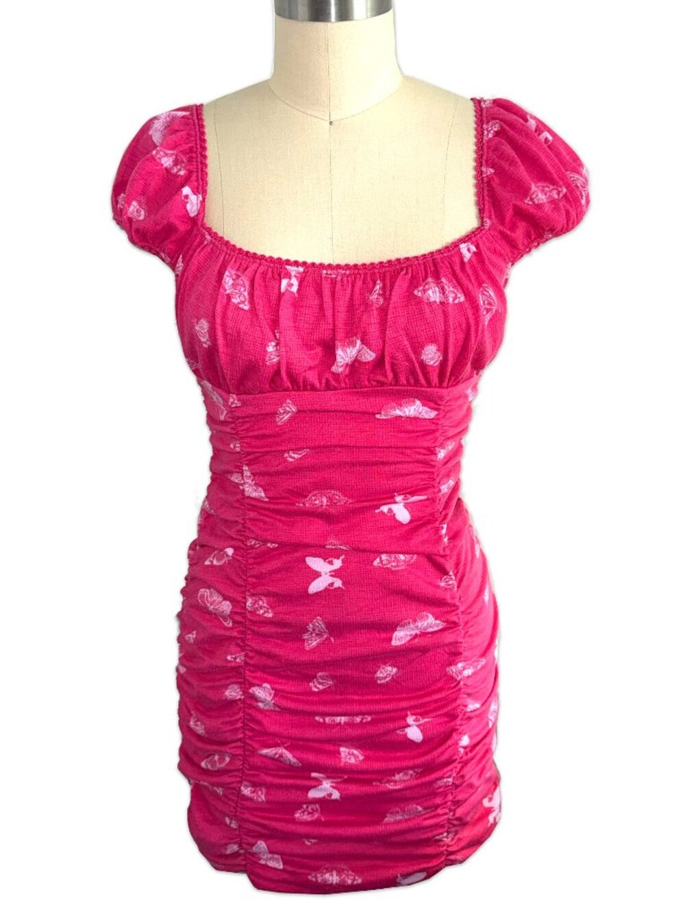 URBAN OUTFITTERS pink butterfly mini dress ✿